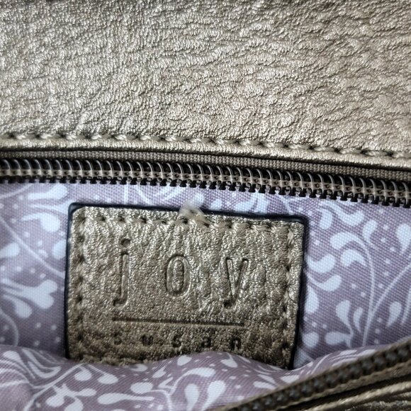 NWT Joy Susan Metallic Gold Crossbody Wristlet Wallet - Picture 2 of 13